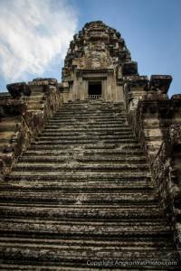 Step staircase to the top of Angkor Wat